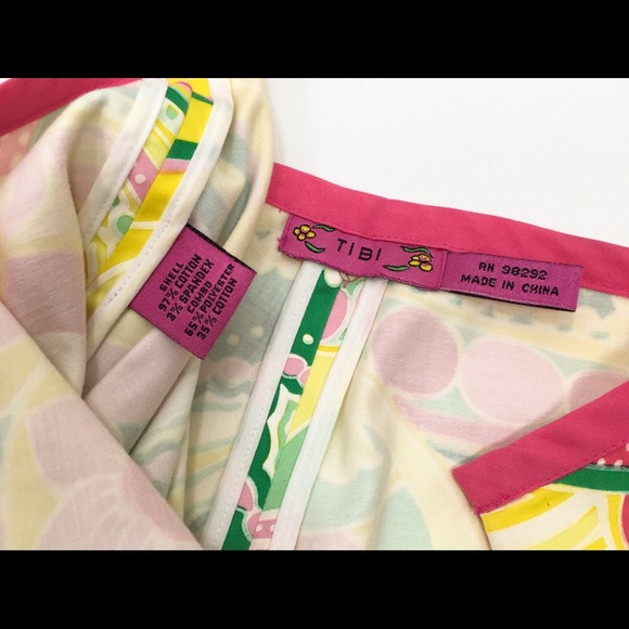 Tibi | Yellow Pink Paisley Crop Pants - Picture 7 of 7